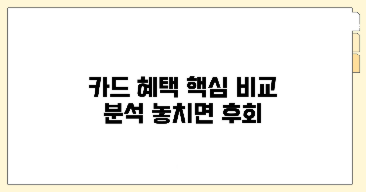 주요 카드 혜택 비교 분석