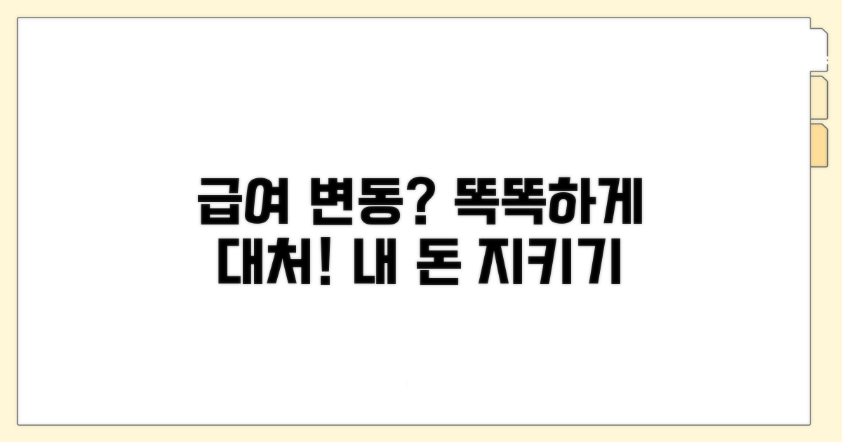 급여 변화, 현명하게 대처하는 법