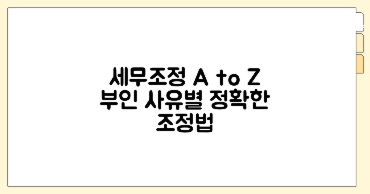 부인 사유별 세무조정 방법