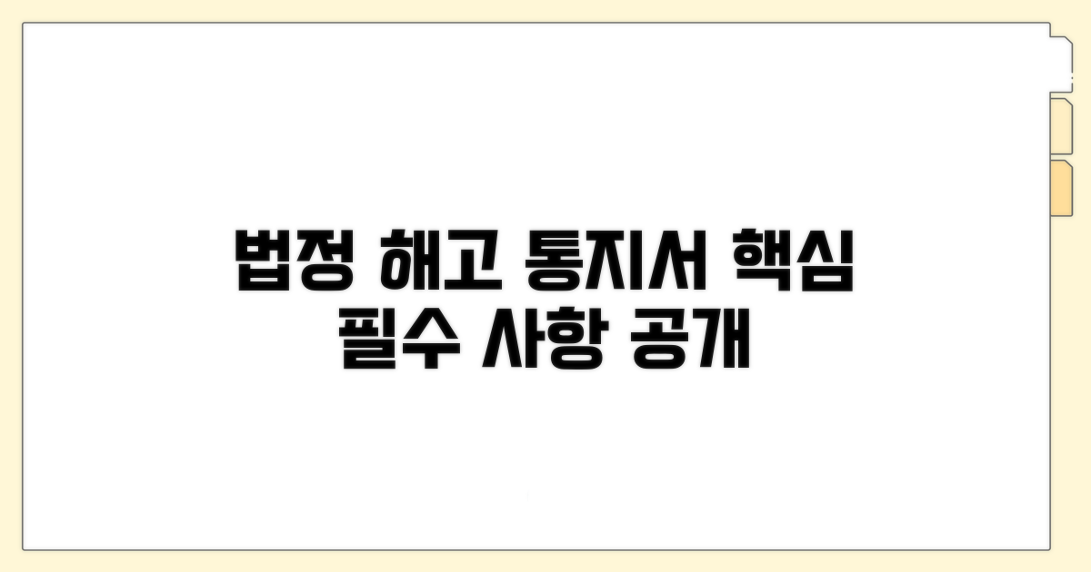 법정 해고 통지서 필수 사항