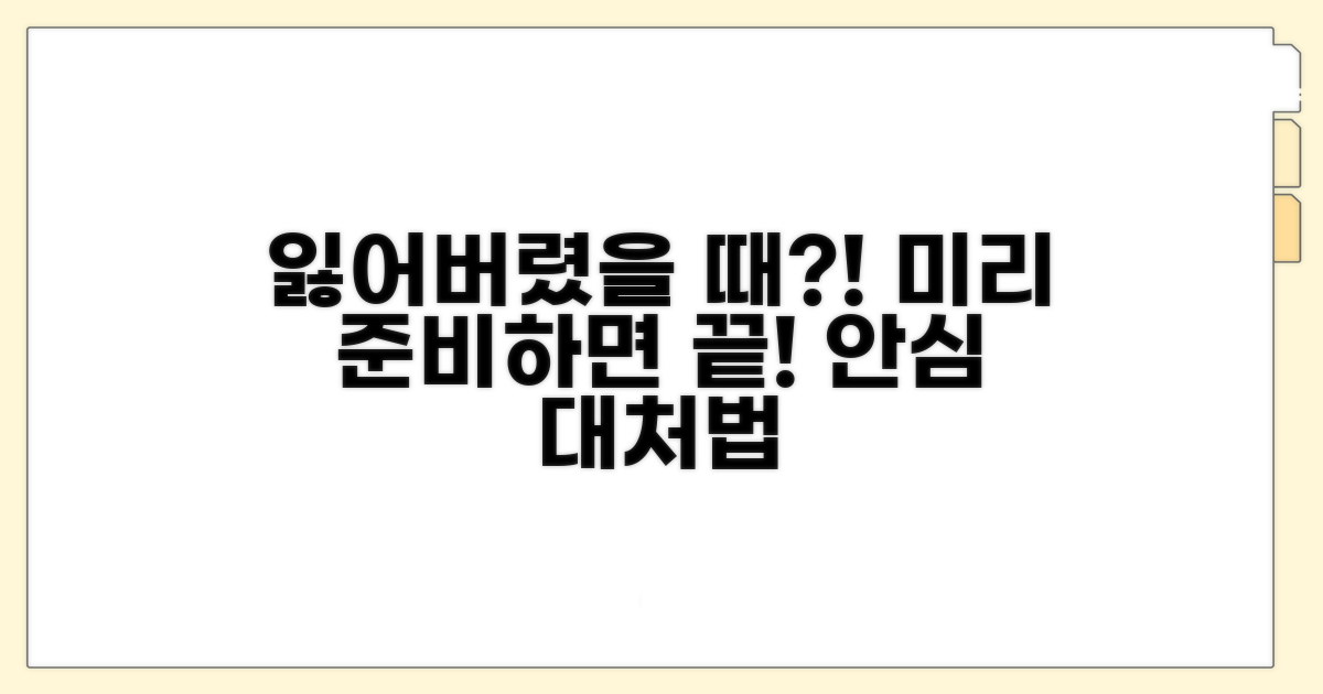 분실 대처 사전 준비 사항