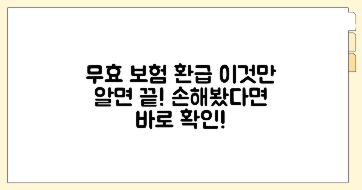 무효 보험 환급 절차