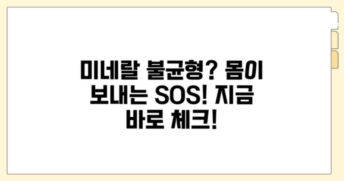 미네랄 불균형 증상 체크