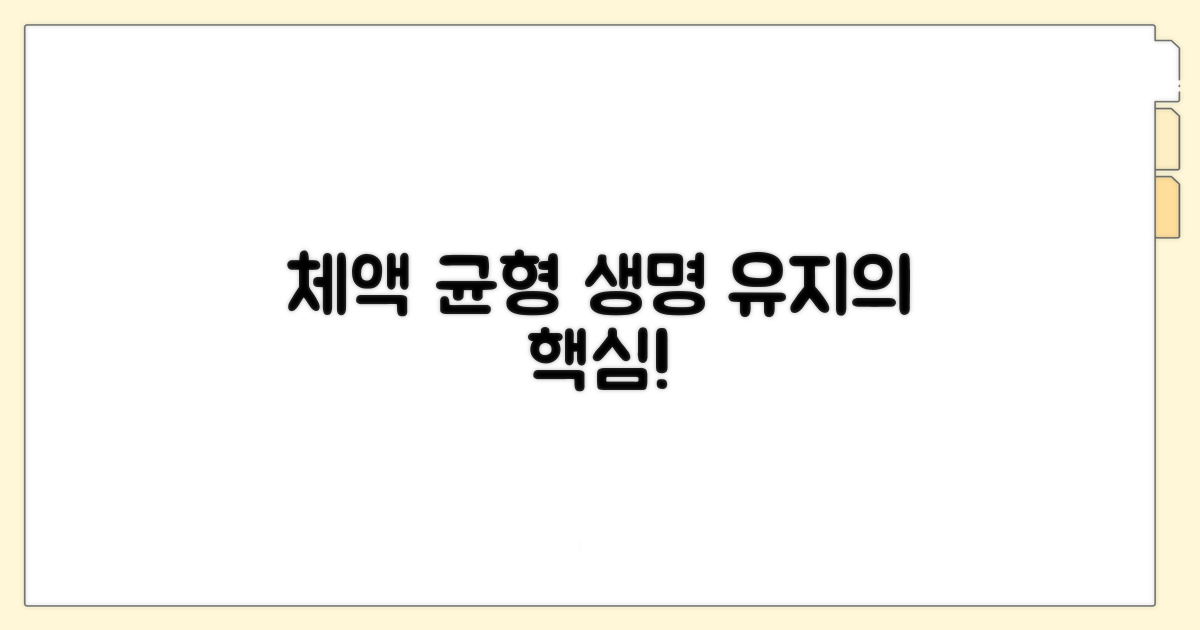 체액 균형의 중요성