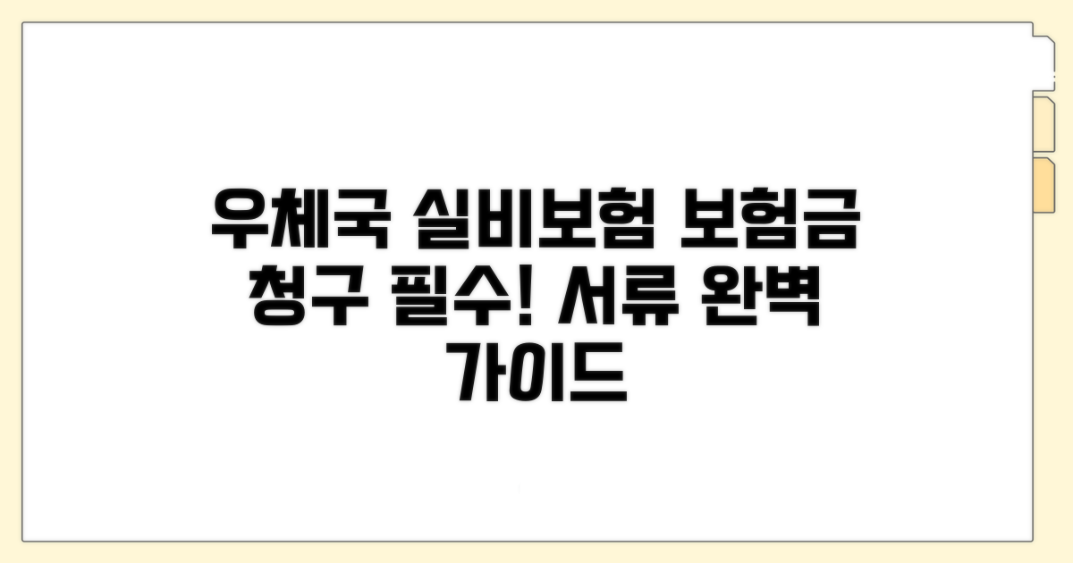 우체국 실비 보험금 청구 필수 서류