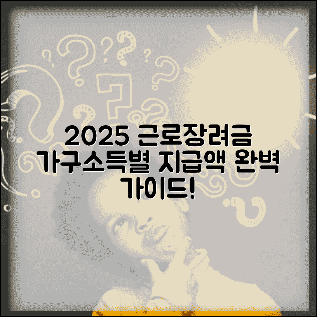 근로장려금 산정표 2025년 최신 | 가구유형별 소득구간별 근로장려금 지급액 완벽 가이드