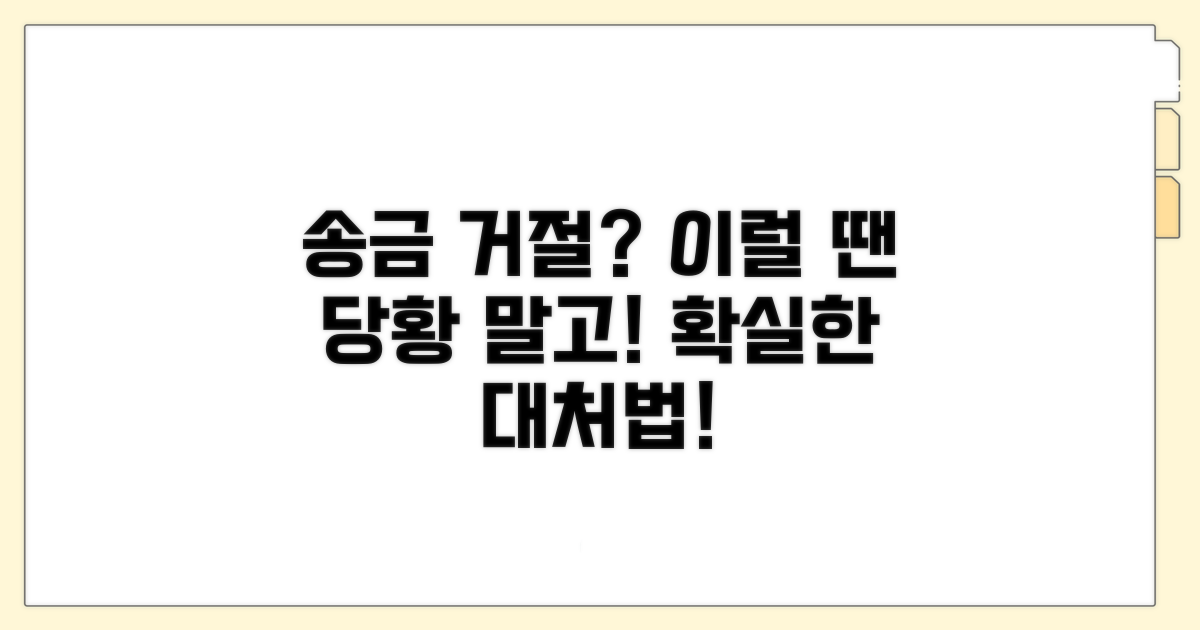송금 거절 시 대처 방법