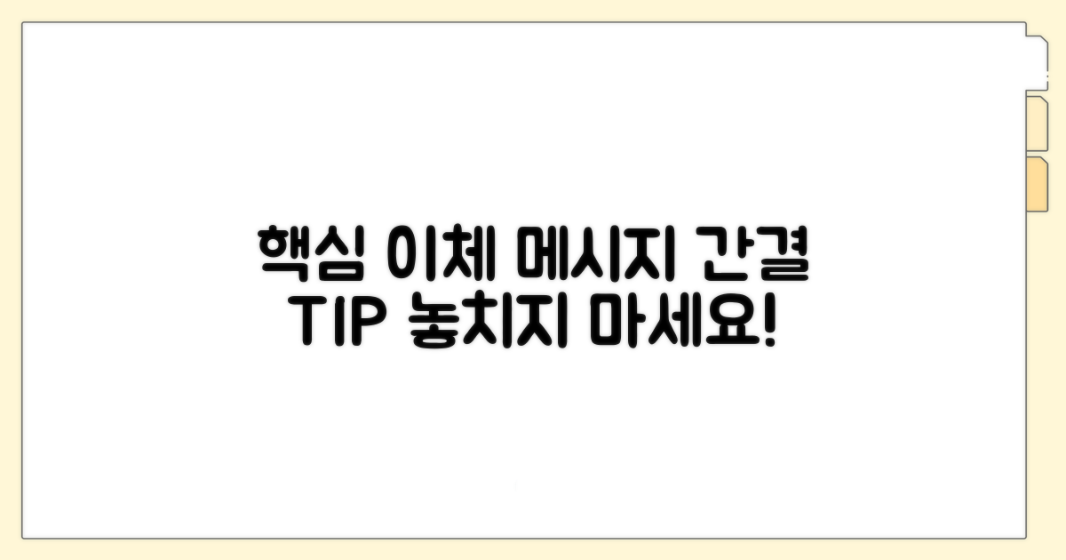 간결한 이체 메시지 작성법