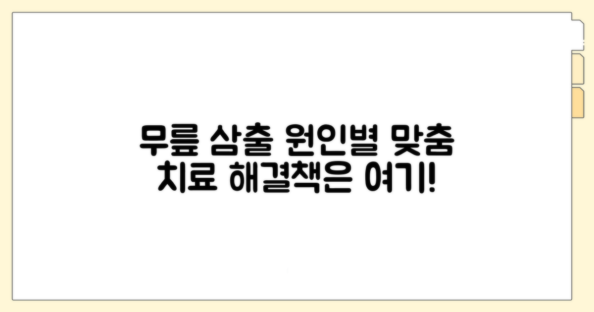 무릎 삼출, 원인별 치료법 비교