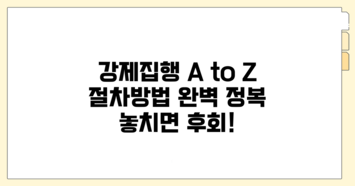강제집행 절차와 방법 상세 안내