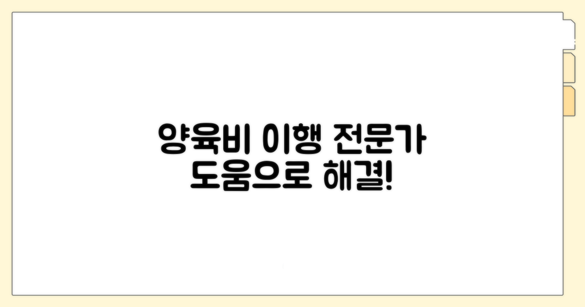양육비 이행을 위한 전문가 도움