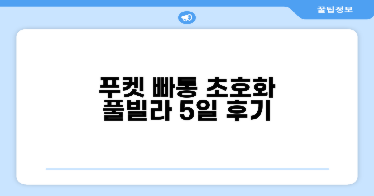 빠통 프라이빗 풀빌라 4박 5일 이용 후기
