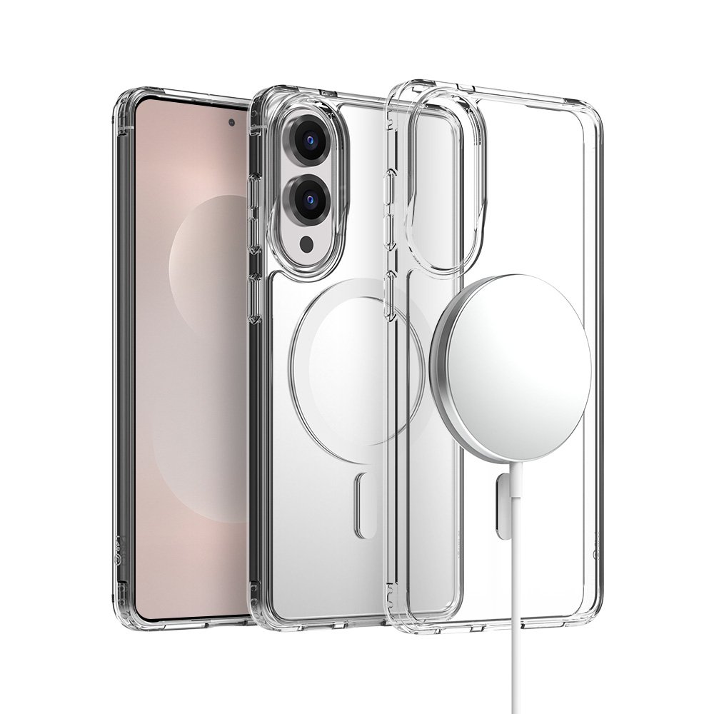 랩씨 맥세이프 마그넷 케이스 최강 2배 자력 변색 방지 클리어 투명, 갤럭시s25 엣지 상세 이미지 1