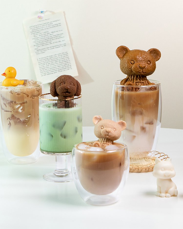 말랑말랑 실리콘 동물 얼음틀 캔들 몰드 곰돌이 S 상세 이미지 1