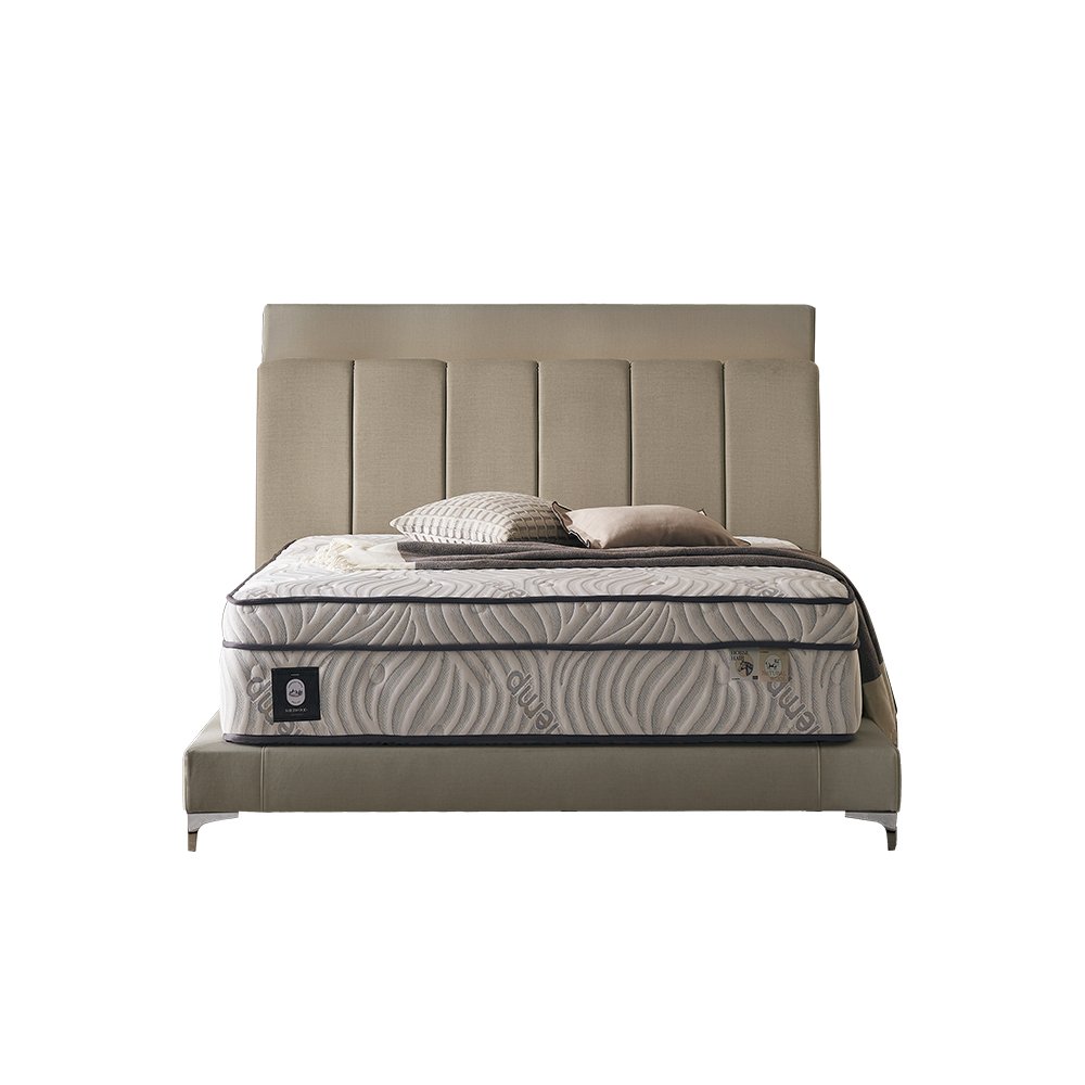 쉐우드가구 드리엘 호텔 평상형 LED 패브릭 침대프레임 Q(퀸), 크림01 상세 이미지 1