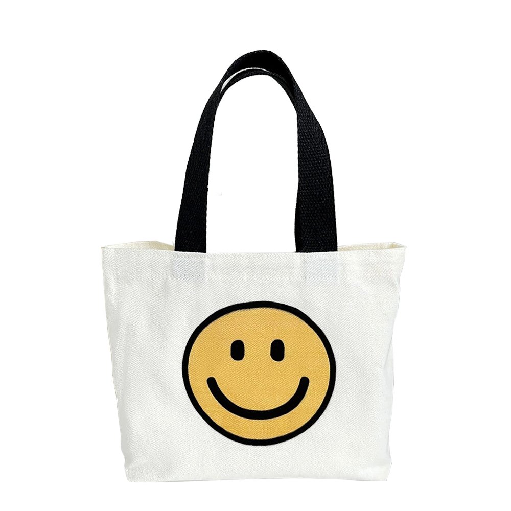 뷰레이터닷컴 스마일플라워 캔버스 미니 에코백 면가방 인쇄가능 상세 이미지 2
