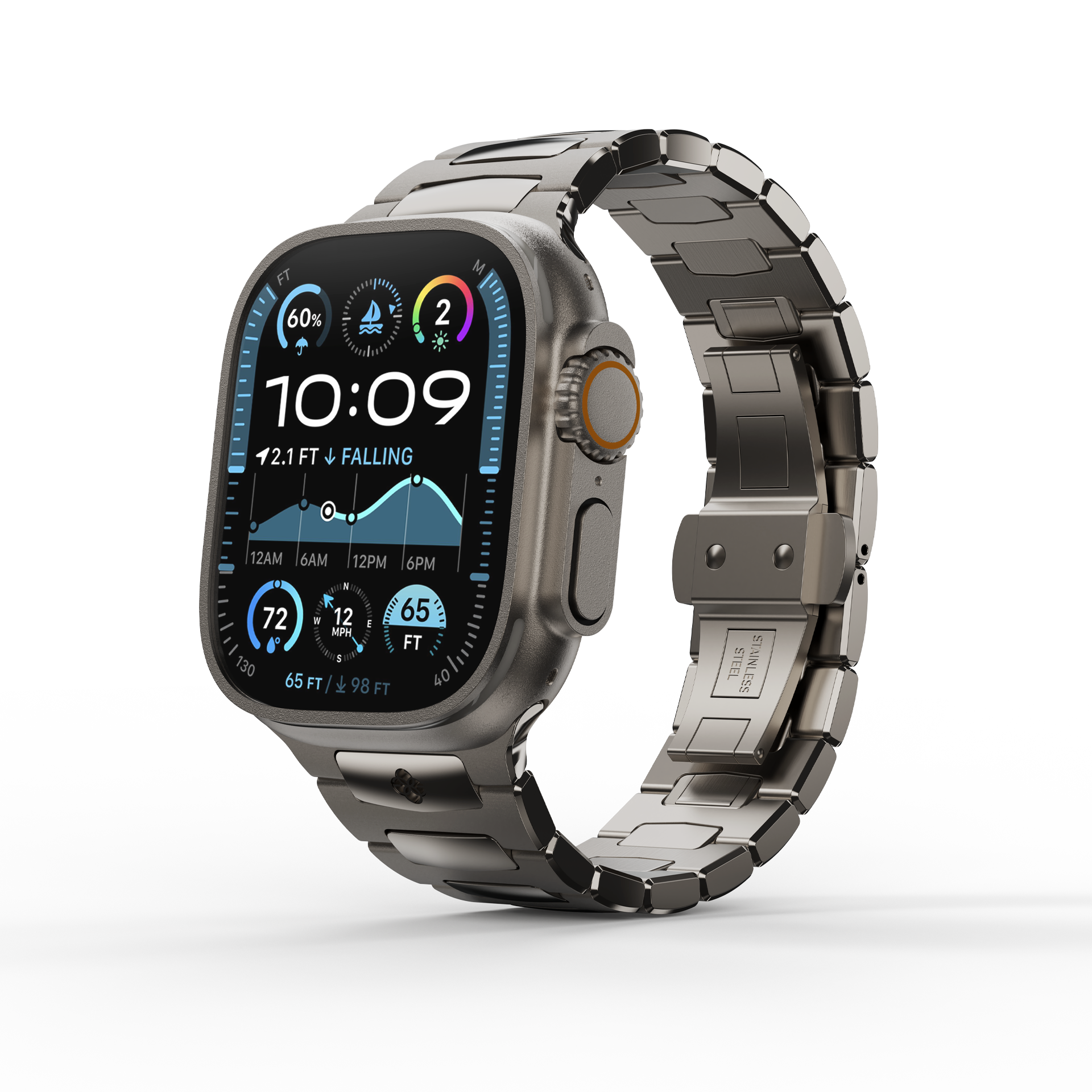 골든컨셉 애플워치 스트랩 - ROYAL II TITANIUM GREY (44, 45, 46, 49mm 호환) 상세 이미지 2