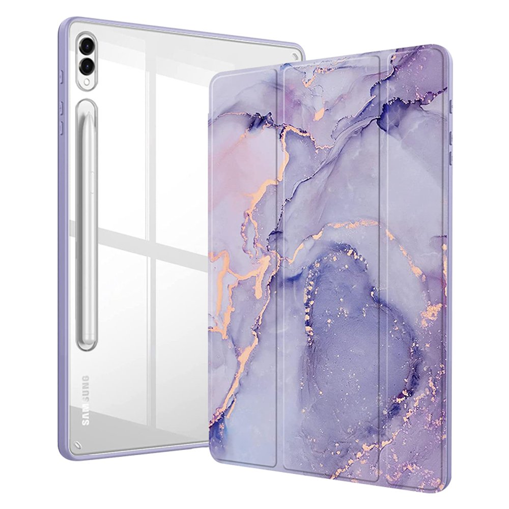 갤럭시탭 S9 FE 플러스 케이스 S펜 수납 투명 스마트 북커버 코스모 마블 핑크, 탭 S9 FE+/S9+ 상세 이미지 2