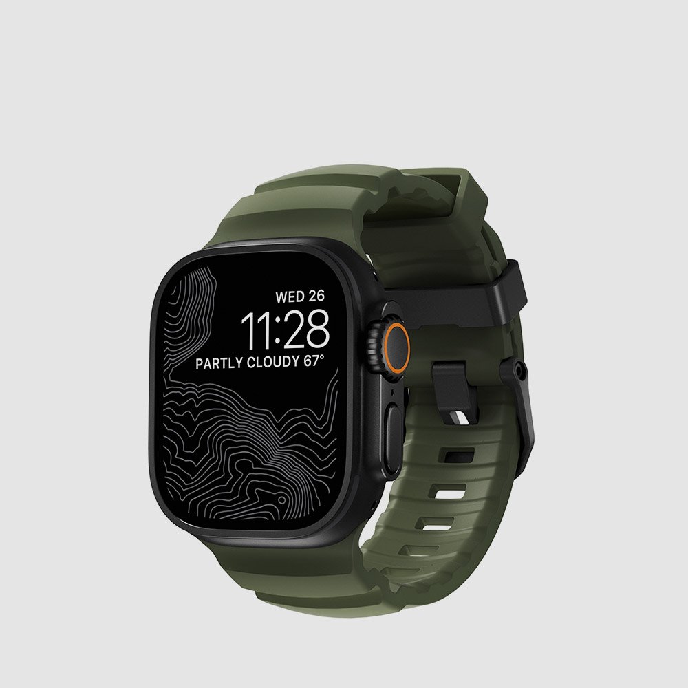 노마드 애플워치 스포츠 티타늄 스트랩 로키 포인트 - 포레스트 블랙 버클 / 울트라 SE 상세 이미지 2