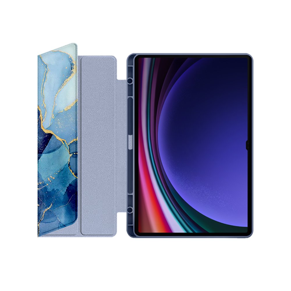 갤럭시탭 S9 FE 플러스 케이스 S펜 수납 투명 스마트 북커버 코스모 마블 핑크, 탭 S9 FE+/S9+ 상세 이미지 1