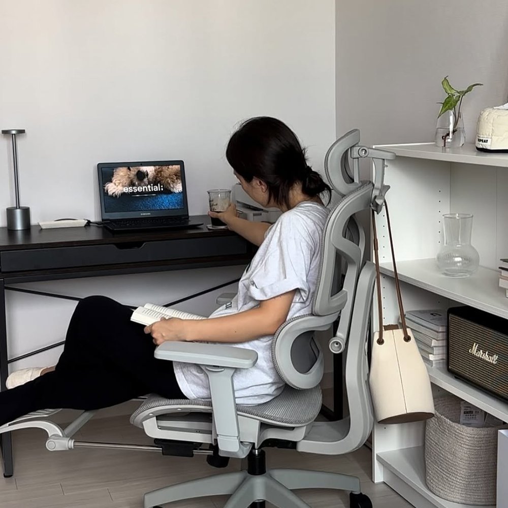 투노 넥트론 프리미엄 사무실 컴퓨터 게이밍 책상 허리 편한 학생 공부 리클라이너 메쉬의자 상세 이미지 1