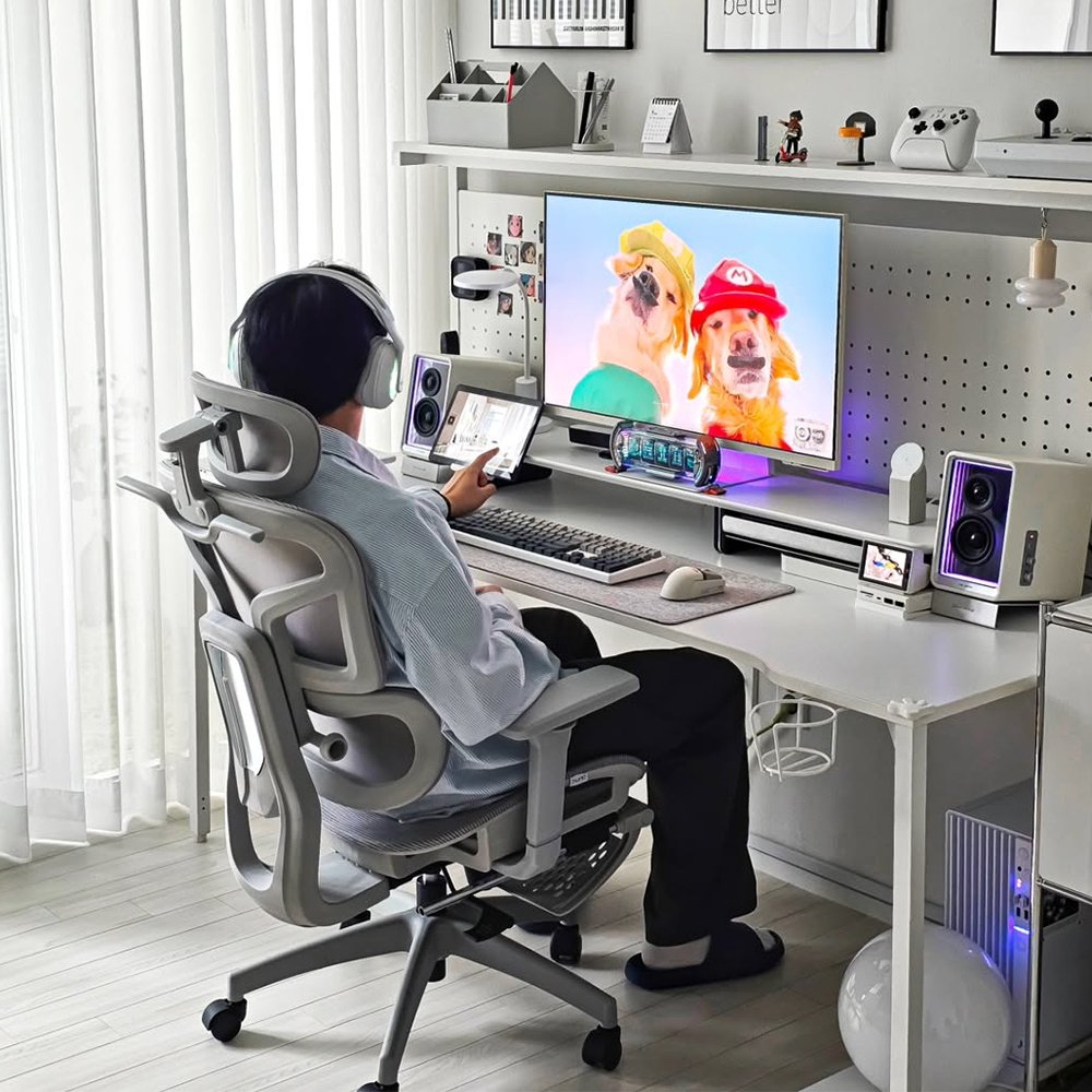 투노 넥트론 프리미엄 사무실 컴퓨터 게이밍 책상 허리 편한 학생 공부 리클라이너 메쉬의자 상세 이미지 2