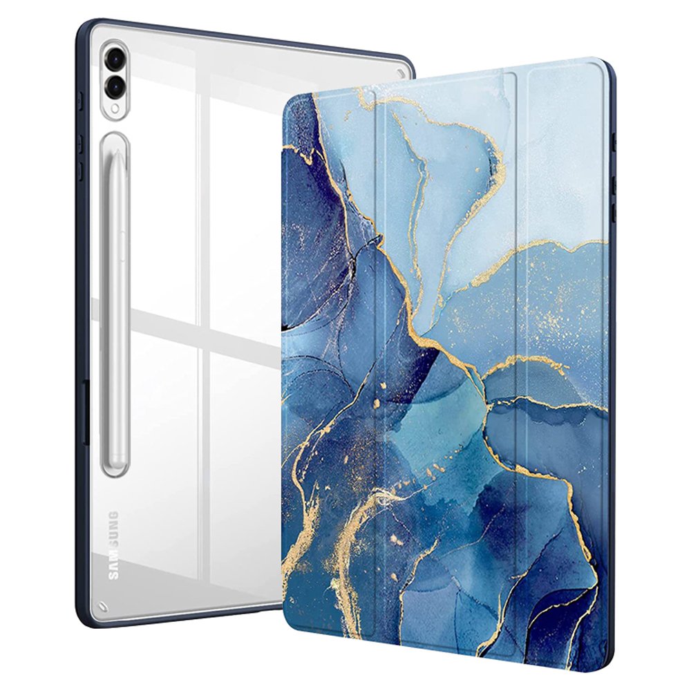 갤럭시탭 S9 FE 플러스 케이스 S펜 수납 투명 스마트 북커버 코스모 마블 핑크, 탭 S9 FE+/S9+ 상세 이미지 1