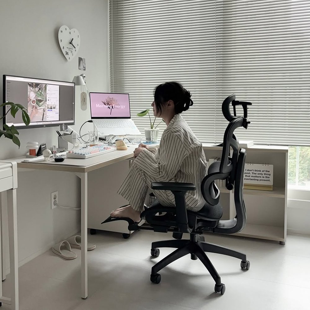 투노 넥트론 프리미엄 사무실 컴퓨터 게이밍 책상 허리 편한 학생 공부 리클라이너 메쉬의자 상세 이미지 1