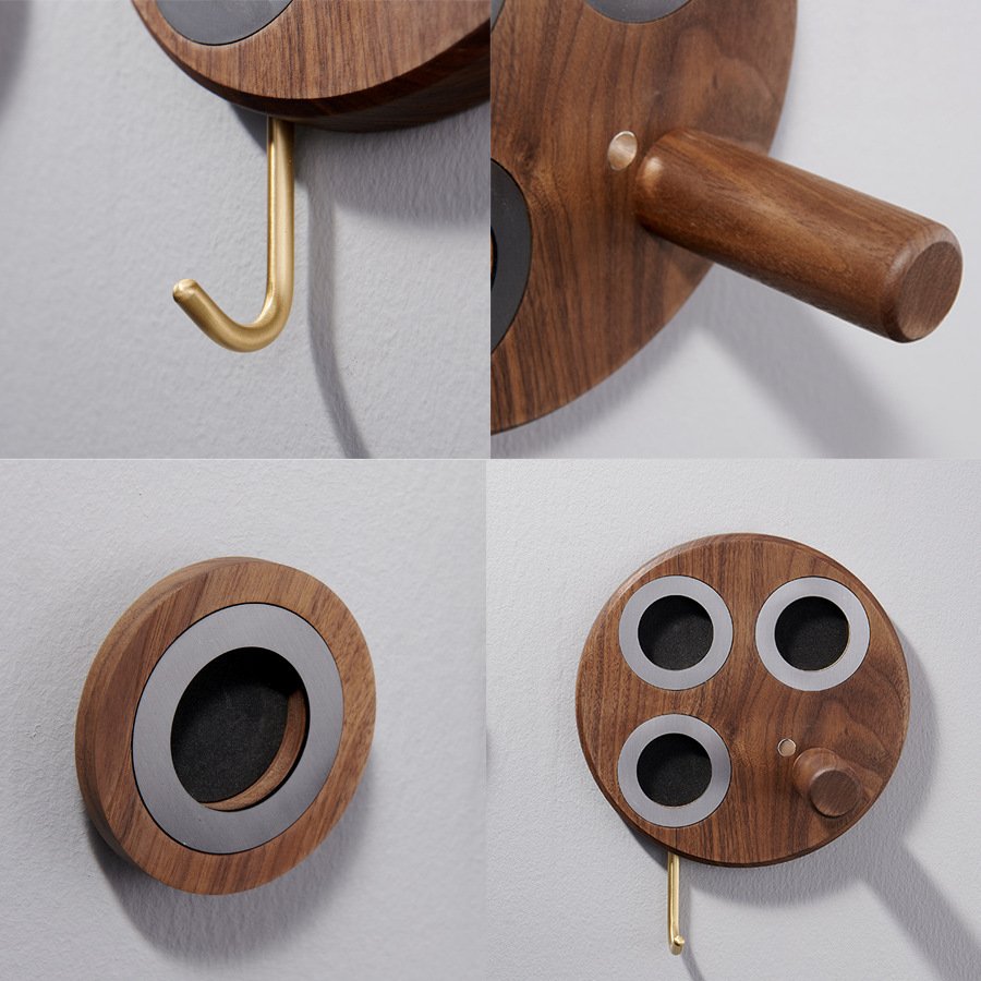 라슈에뜨 다이슨 헤어 드라이기 벽걸이 원목 거치대 슈퍼소닉 호환 우드 정리 홀더 상세 이미지 2