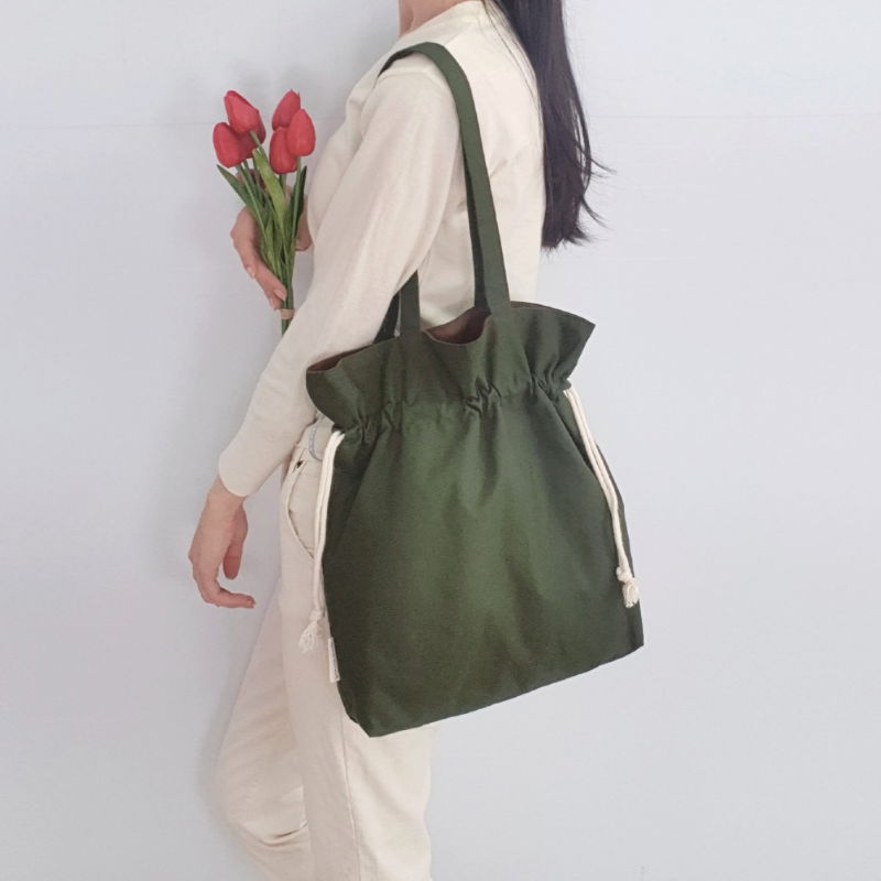 해리바리 핸드메이드 여성 복조리 에코백 데일리 가방 카키(5color) 상세 이미지 1
