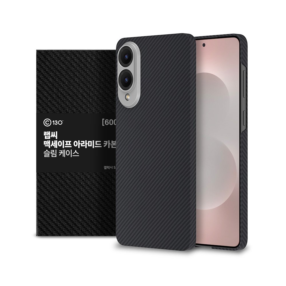 랩씨 맥세이프 카본 케이스 아라미드 슬림 마그넷 커버 600D 블랙, 갤럭시S25 엣지 상세 이미지 1
