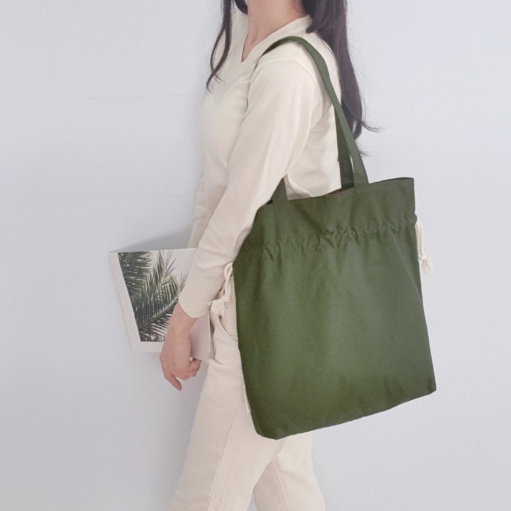 해리바리 핸드메이드 여성 복조리 에코백 데일리 가방 카키(5color) 상세 이미지 2